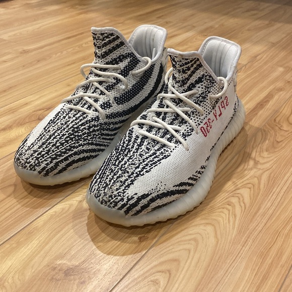 Used Yeezy 350 Zebra - Size 12 mens - No box - Picture 4 of 4